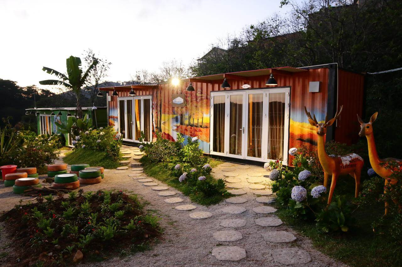 Mẫu thiết kế cảnh quan homestay Container 1