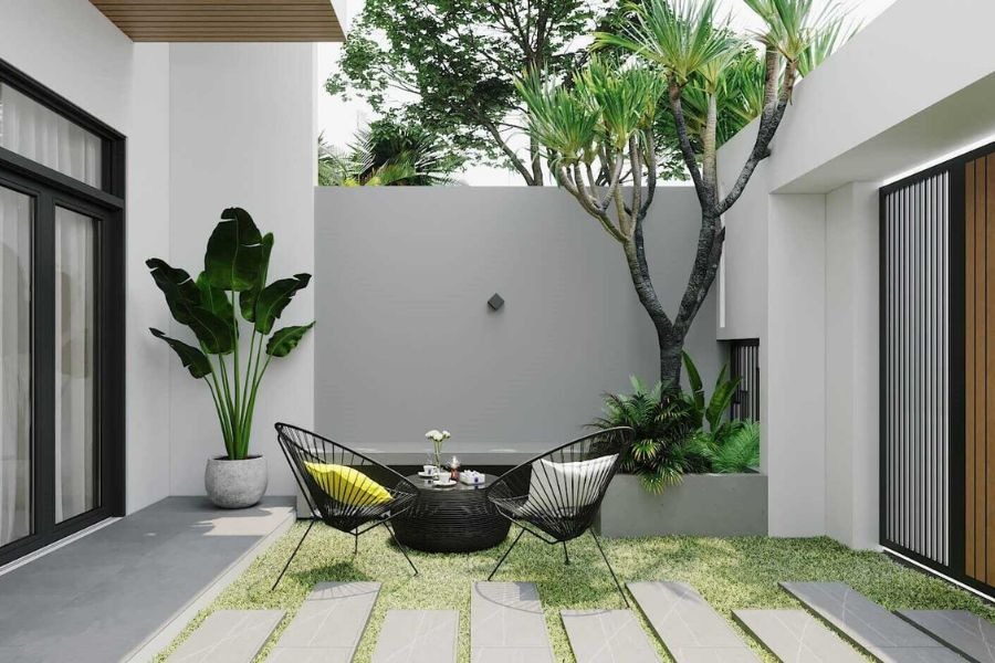 Sân vườn giúp tối ưu hóa không gian sống
