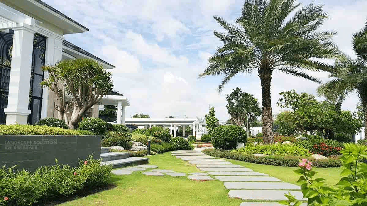 Mẫu thiết kế cảnh quan biệt thự với không gian xanh