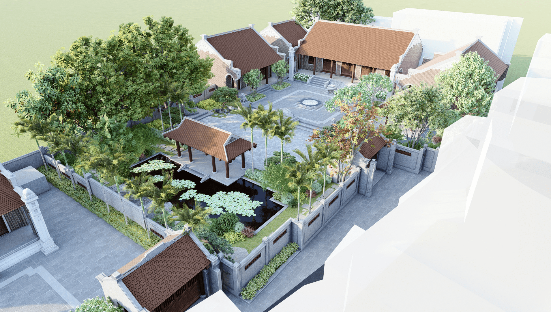 Dự án thiết kế cảnh quan Biệt thự sân vườn Bắc Ninh do Mein Garten thực hiện