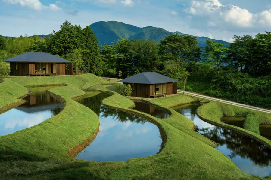 Mẫu thiết kế cảnh quan resort trên địa hình cao