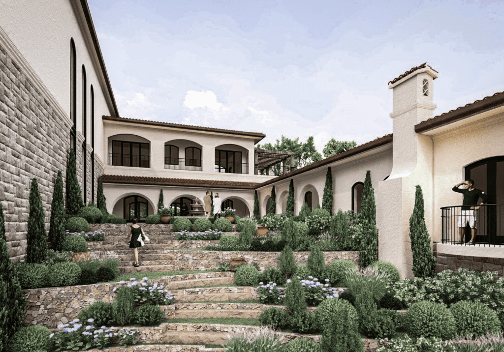 Không gian cảnh quan sân vườn dinh thự Nam Viên do Mein Garten thiết kế