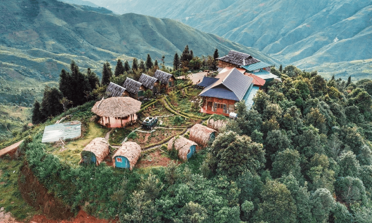 Mẫu thiết kế cảnh quan homestay, du lịch đặc trưng miền cao