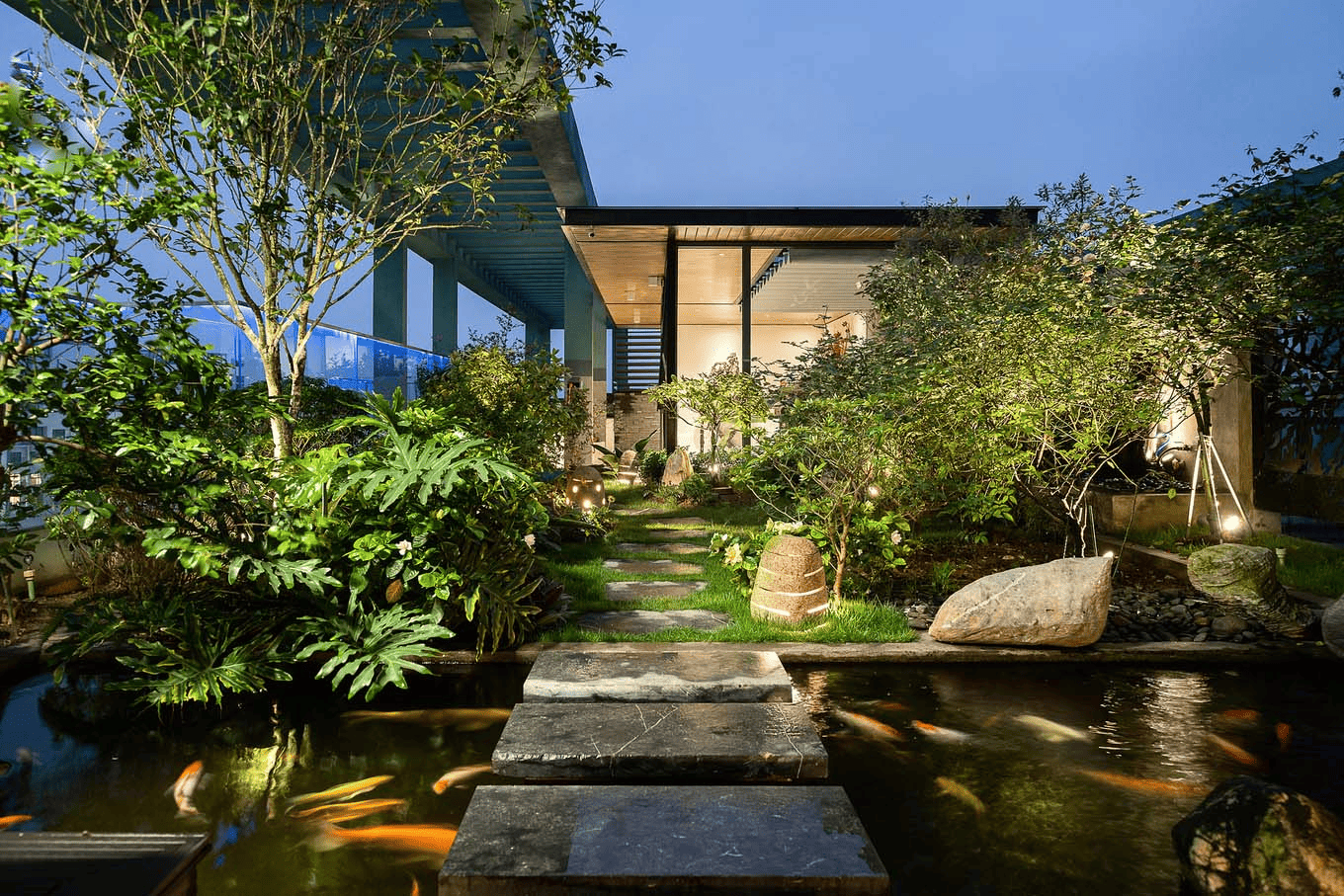 Thiết kế cảnh quan penthouse Hà Nội đẹp