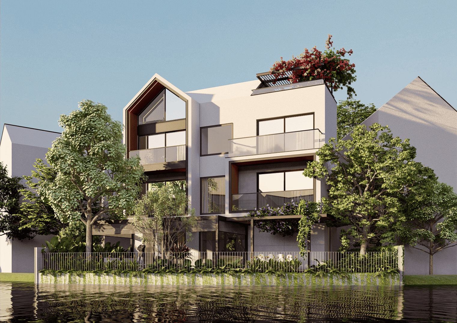 Thiết kế sân vườn biệt thự Hoa Lan tại khu đô thị Vinhomes Riverside