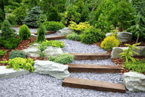 Lối đi sân vườn phong cách núi đá tự nhiên