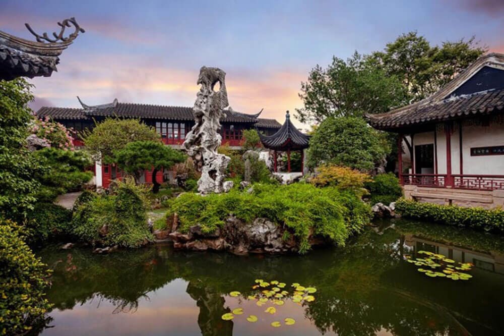 Thiết kế sân vườn đương đại kiểu Trung