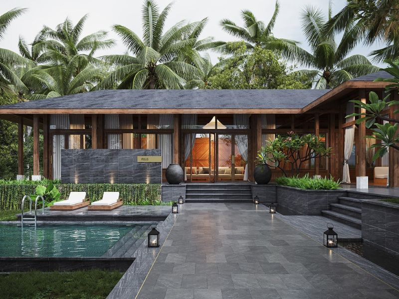 Mẫu sân vườn biệt thự nghỉ dưỡng