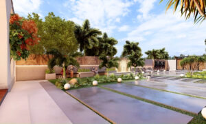 Mẫu sân vườn Tropical hiện đại