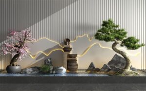 Tiểu cảnh nước tại phòng khách